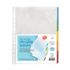 Pasta Munhwa F520-7S A4 5-tab Integrated Color Index Clear Refill com superfície em relevo anti-reflexo Made in Korea